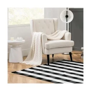 joybest Buffalo Alfombra a cuadros de 4 x 6 pies_2