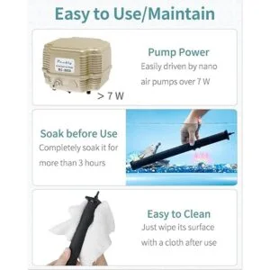 Pawfly Aquarium Air Stone Cylinder for Larger Pump Bubble_5