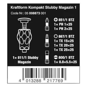 Wera 05008873001 Kraftform Kompakt Stubby magazine 1 6_2