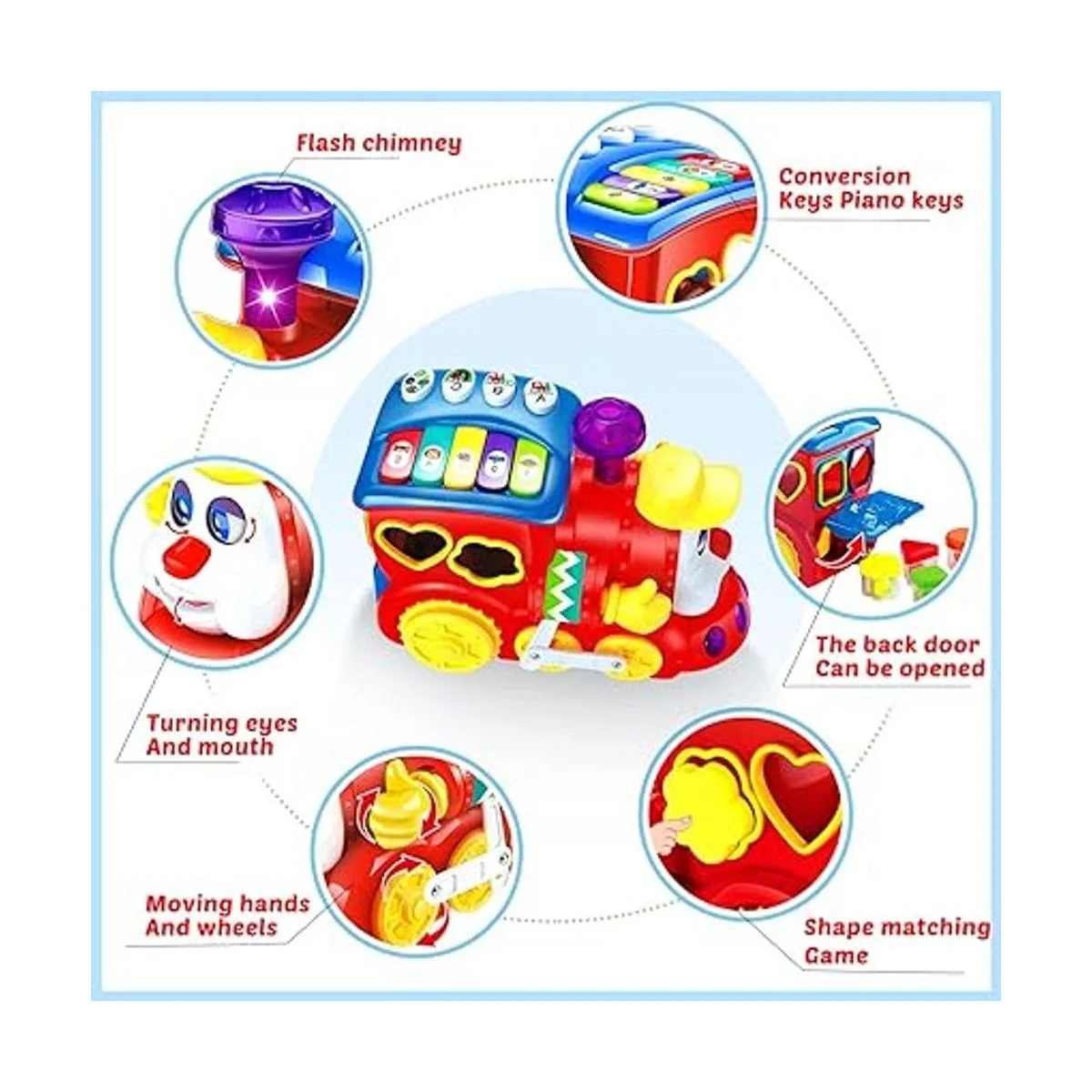 Juguetes para bebés de 12 a 18 meses de tren musical para_5