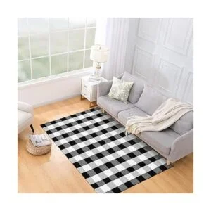 joybest Buffalo Alfombra a cuadros de 4 x 6 pies_6