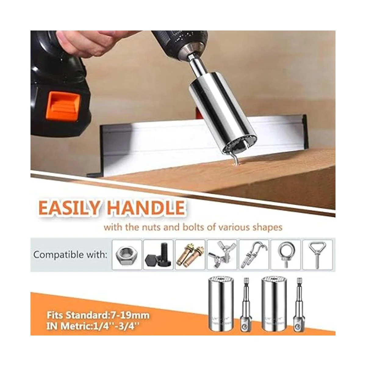 Athlife Juego de herramientas de llave de vaso universal_7