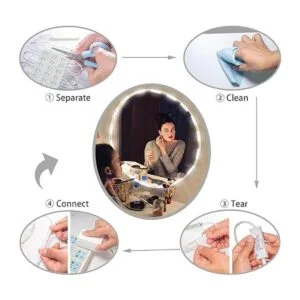 Kintion Luz LED de espejo de tocador estilo Hollywood 90_6