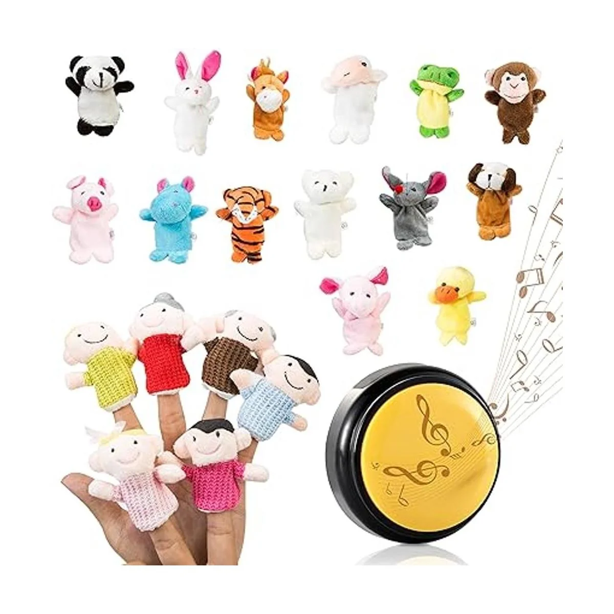 Juego de juguetes de peluche de 20 marionetas de dedo y_3