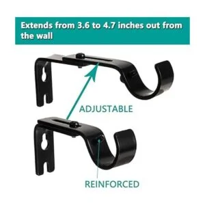 AYSUM Paquete de 10 soportes para barra de cortina_3