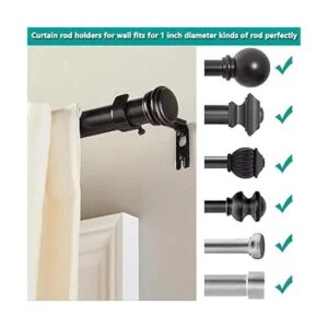 AYSUM Paquete de 10 soportes para barra de cortina_6