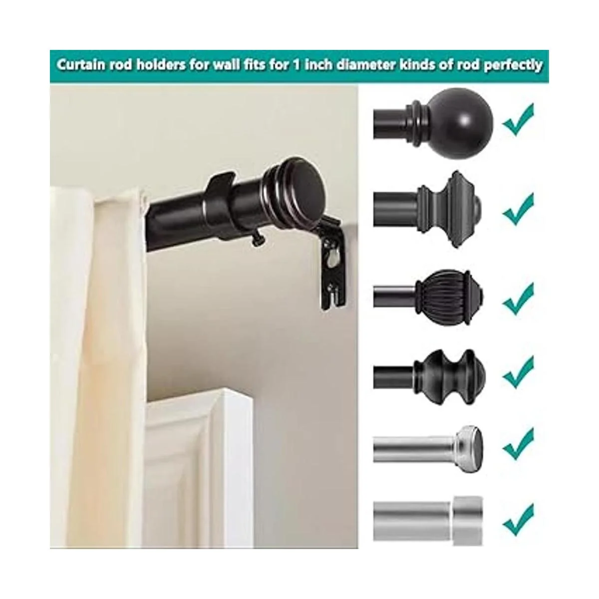 AYSUM Paquete de 10 soportes para barra de cortina_6
