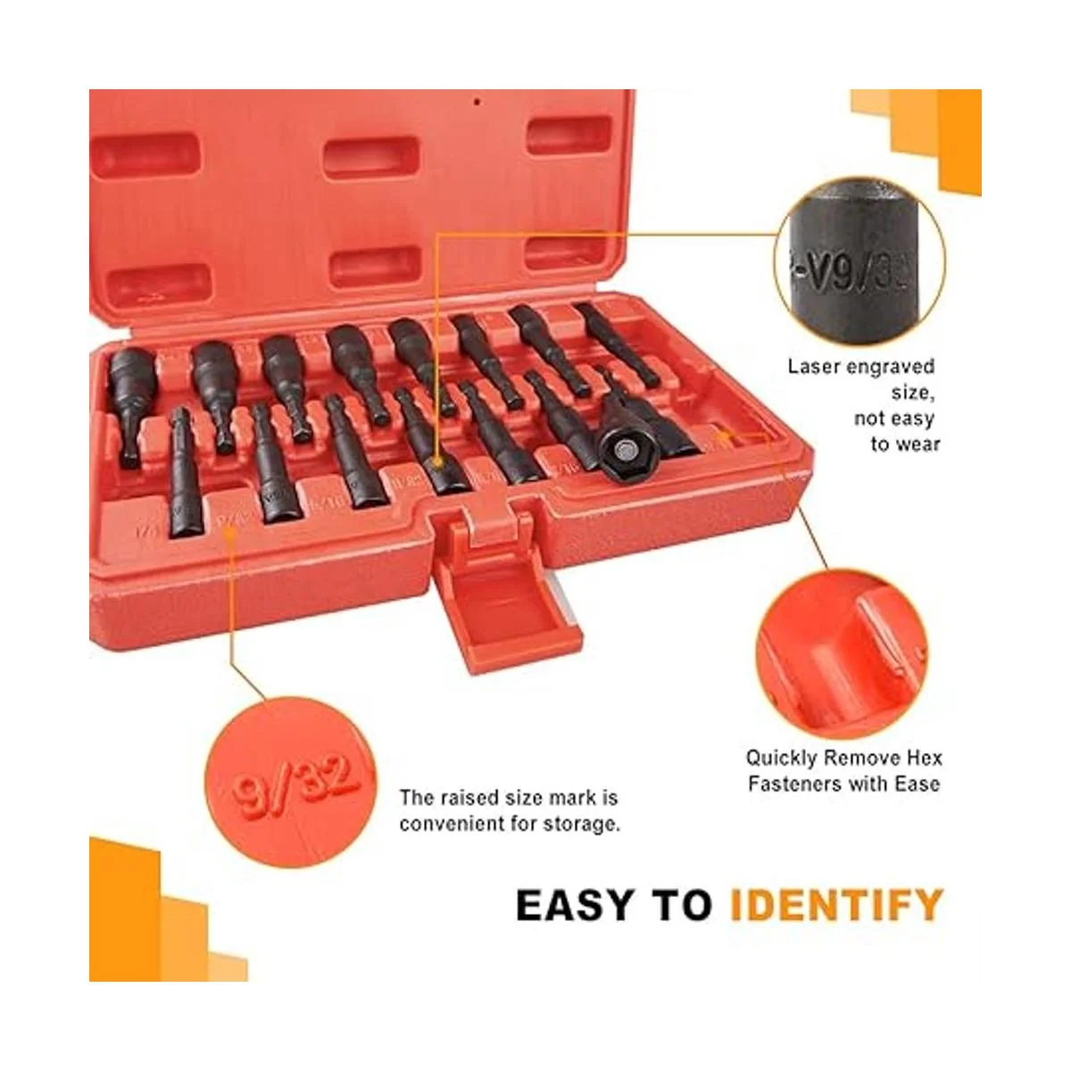 AKM TOOL Juego de tuercas magnéticas juego de_5