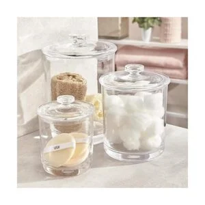 ZOOFOX Juego de 4 tarros de boticario acrílico 60 onzas_4