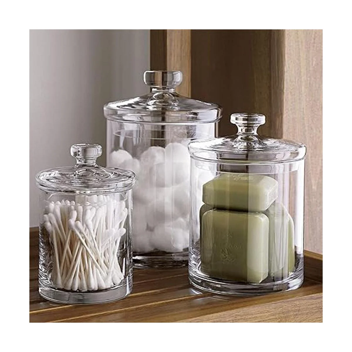 ZOOFOX Juego de 4 tarros de boticario acrílico 60 onzas_7