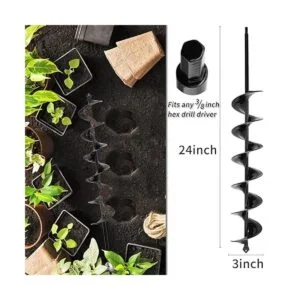 Broca de taladro de 3 x 24 pulgadas para plantar Barrena_2