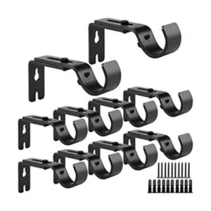 AYSUM Paquete de 10 soportes para barra de cortina_1