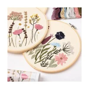 REEWISLY Kit de bordado para principiantes 4 juegos kits_7