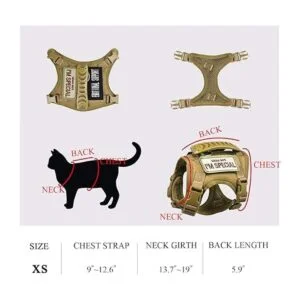 Arnés táctico para gatos para caminar a prueba de escapes_7