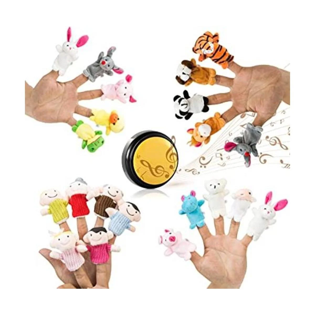 Juego de juguetes de peluche de 20 marionetas de dedo y_1