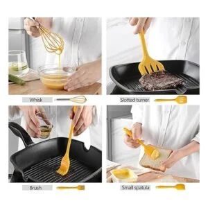 Juego de utensilios de cocina de silicona antiadherente_5