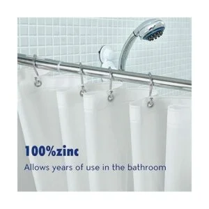 Ganchos de metal para cortina de ducha juego de 24_2