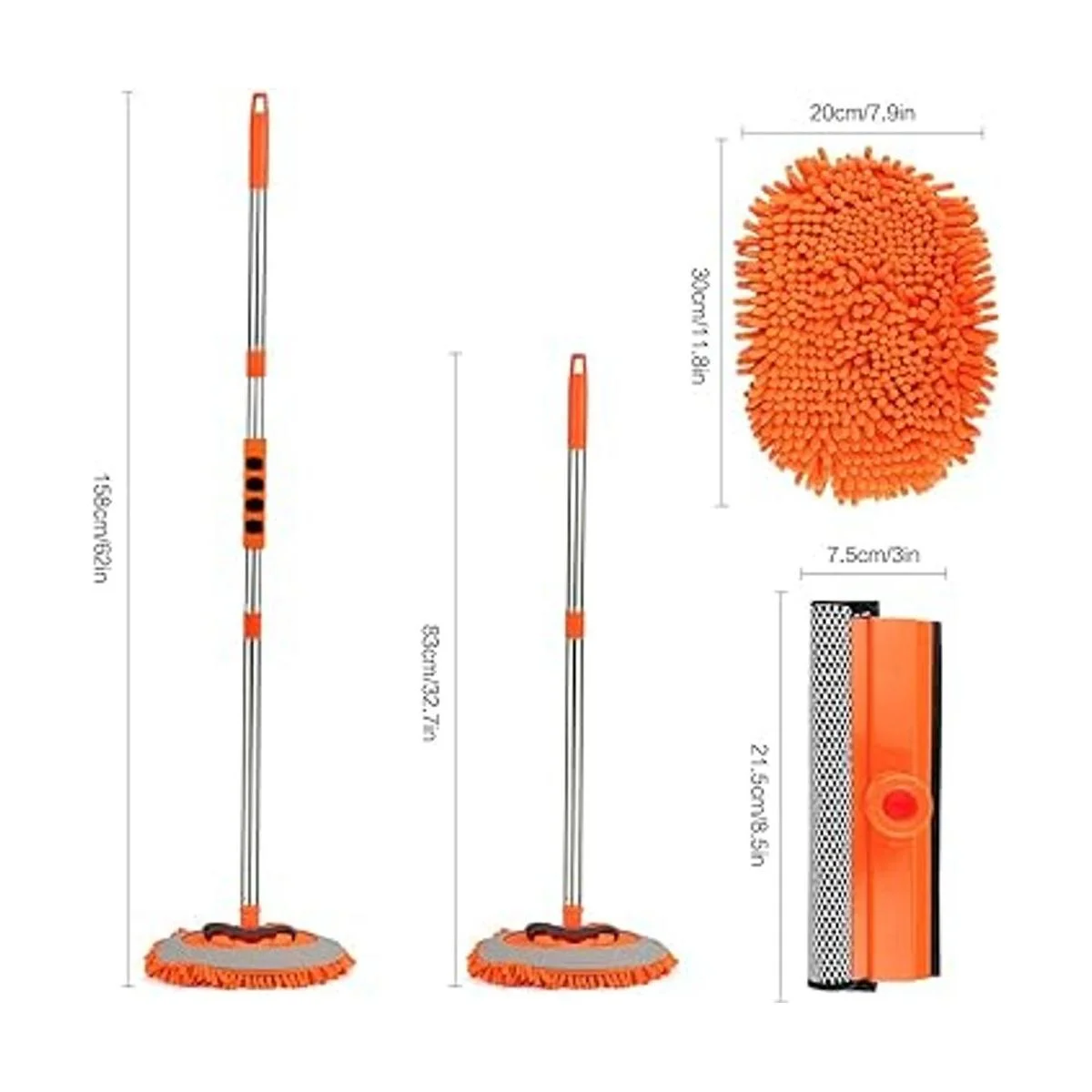 GES Manopa de lavado de automóvil de 62 pulgadas con mango_2