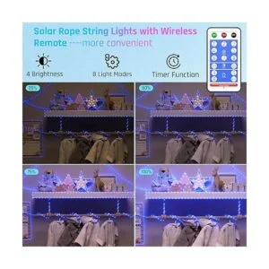 Luces solares de cuerda para exteriores impermeables_2