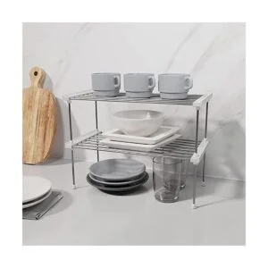 Carrotez Paquete de 2 organizadores apilables de despensa_2