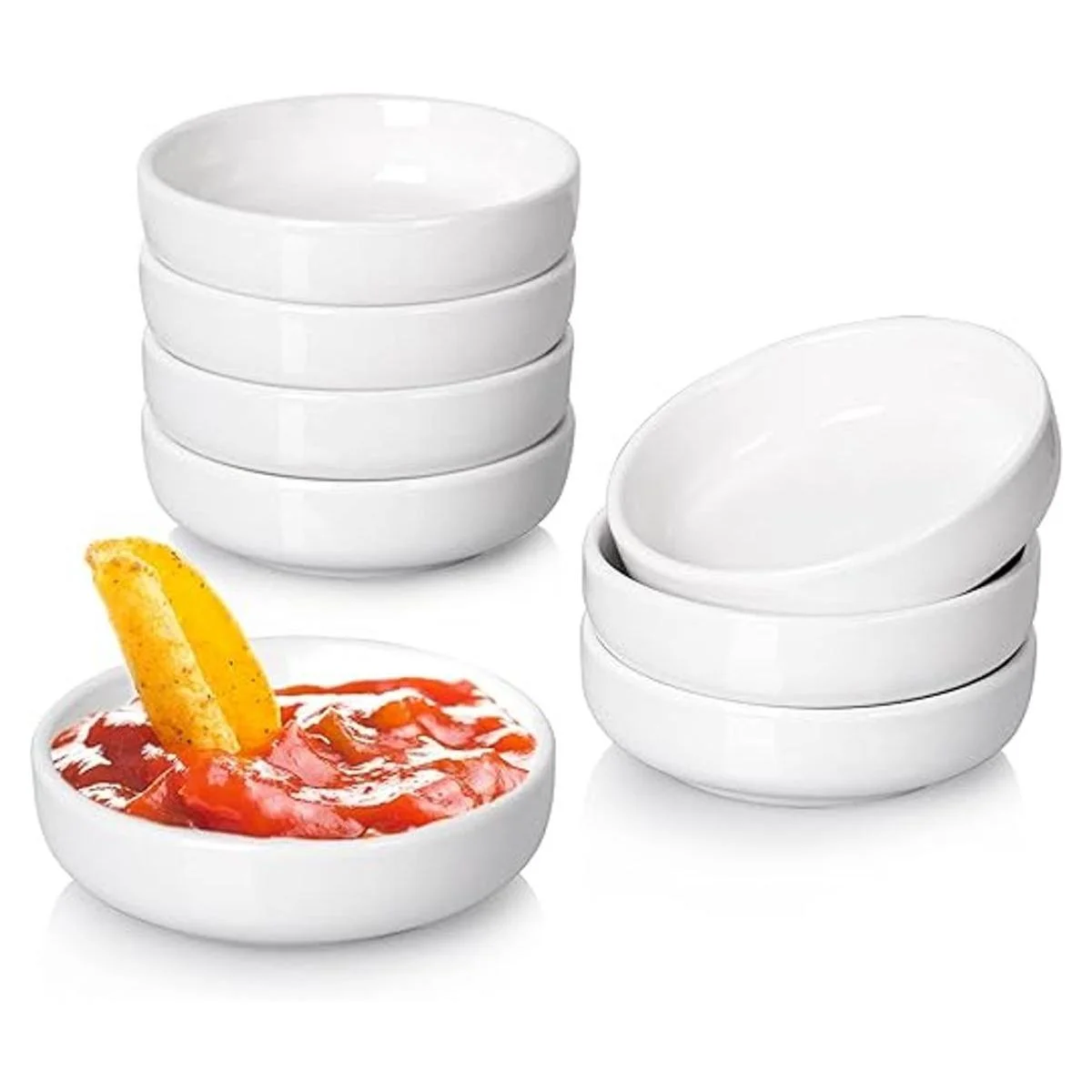 Delling 8 cuencos de inmersión platos redondos para salsa_1