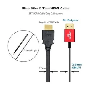 Cable corto HDMI 2.1 de 8 K de 3 pies 3.3 ft ultra alta_4