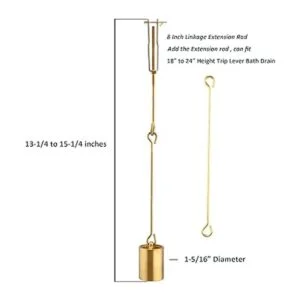 Artiwell Ensamble de enlace de drenaje de bañera con_4