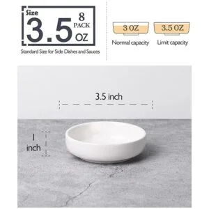 Delling 8 cuencos de inmersión platos redondos para salsa_2