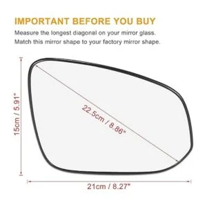 X AUTOHAUX Espejo retrovisor derecho con placa trasera_3