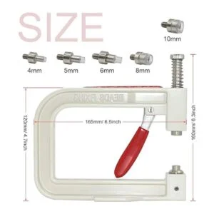 Herramienta de prensa de mano con 2 cajas de 5 tamaños de_3