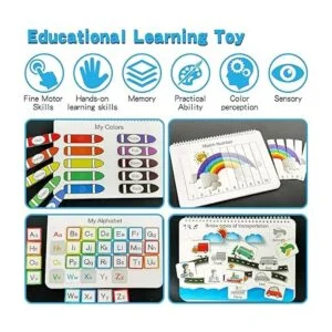 Libro de mantener ocupados los niños juguetes Montessori_3