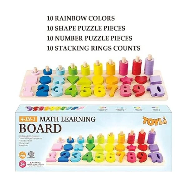 TOYLI Tablero educativo de aprendizaje de matemáticas y_4