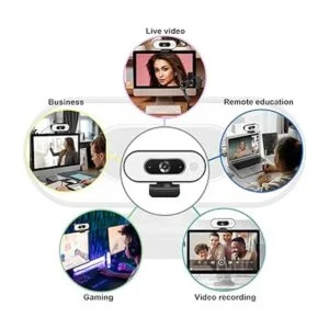 Cámara web 1080P con anillo de luz Cámara de anillo para_7