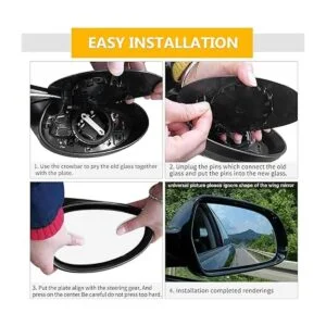 X AUTOHAUX Espejo retrovisor derecho con placa trasera_7