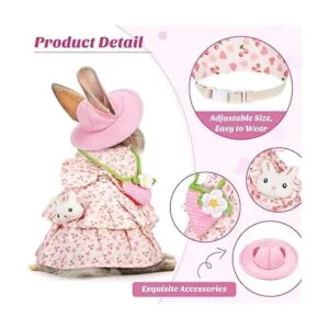 Weewooday 2 juegos de disfraz de conejo para mascotas_2