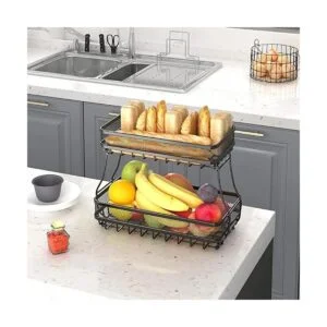 CHLORYARD Cesta de frutas de 2 niveles para cocina cesta_2