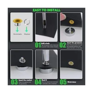 Keadic Kit de 406 ojales y ajuste con ojales de metal de_4