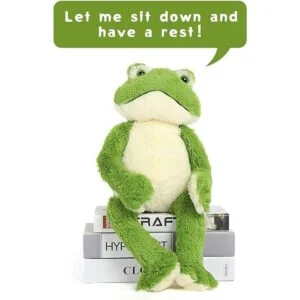 Muiteiur Animal de peluche de rana de felpa lindo juguete_6