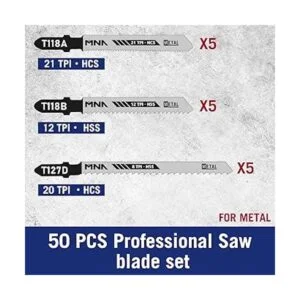 MNA Hojas de sierra multiusos para calar 50 piezas kit_4