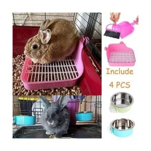 PINVNBY Caja de arena para conejos para jaulas conejos_2