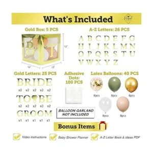 96 cajas de globos para decoración de despedida de soltera_3