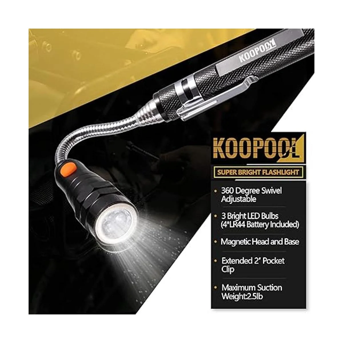 Juego de herramientas de recolección magnética linterna_2