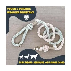 PUPPYSENTIALS Correas de cuerda para perros cuerda para_7