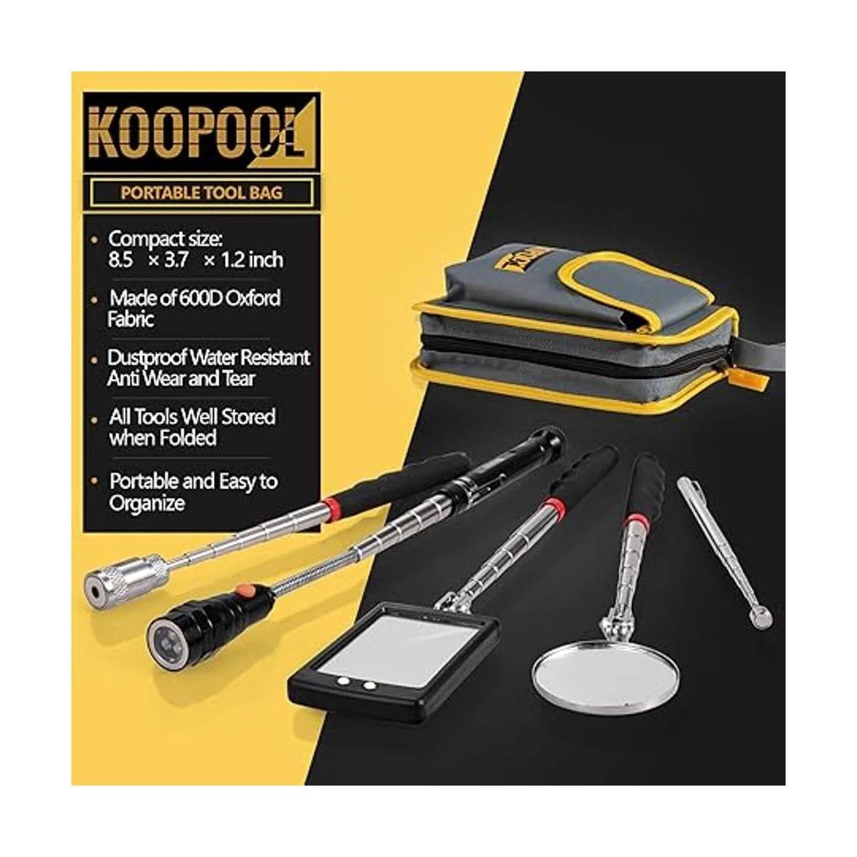 Juego de herramientas de recolección magnética linterna_6