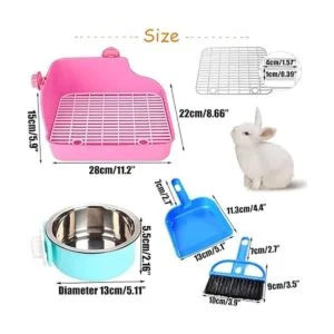 PINVNBY Caja de arena para conejos para jaulas conejos_6