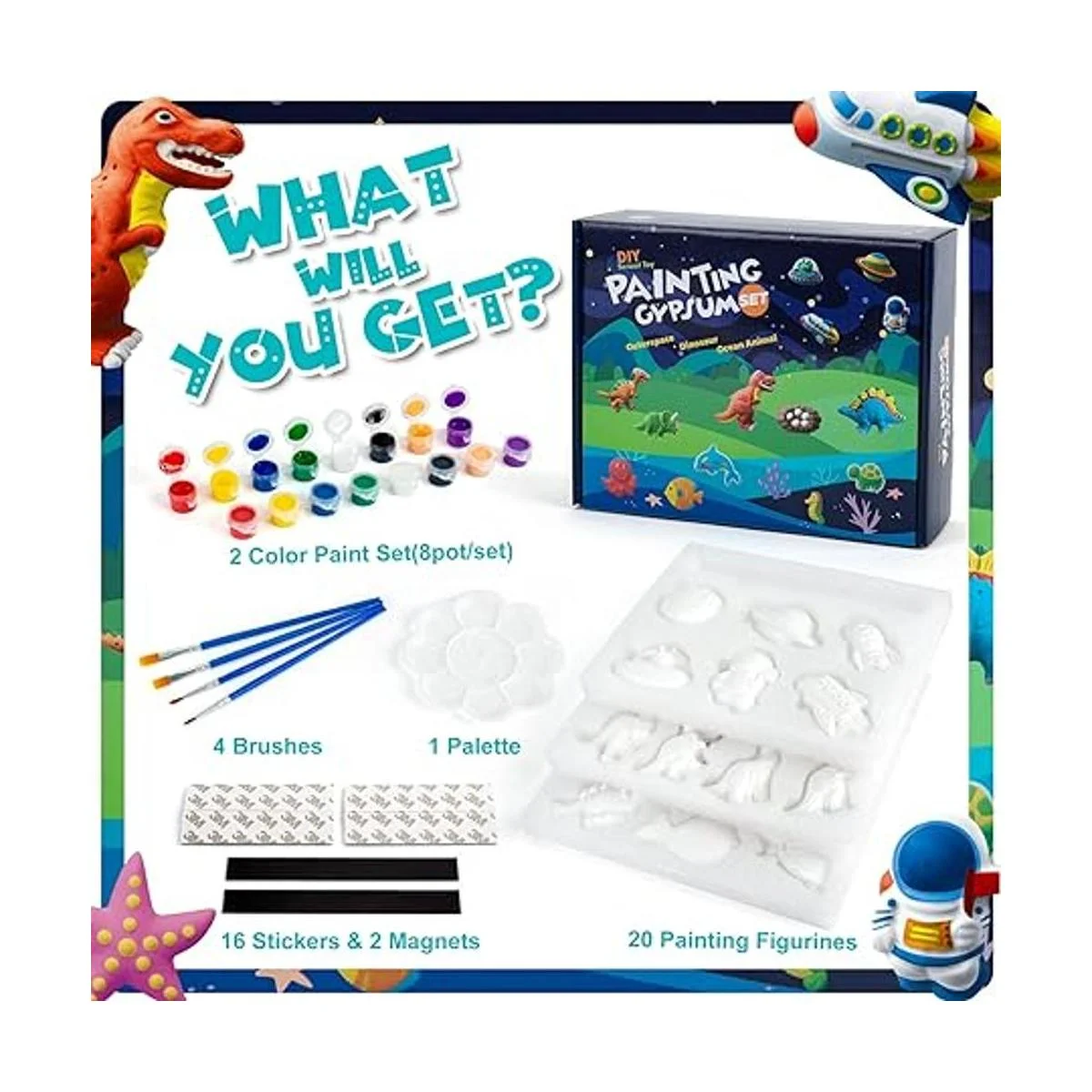 Juboury Kit de pintura para niños de arte y manualidades_6