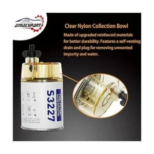 Separador de agua de filtro de combustible con montaje de_3