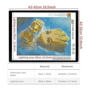 Tablero de luz A3 para trazado de luz caja de luz de_2