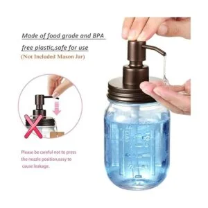 Tapas dispensadoras de jabón líquido Mason Jar 304_3