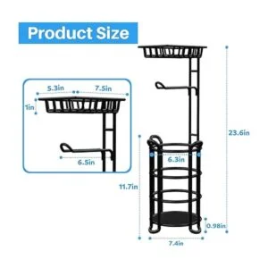 Soporte de papel higiénico con estante estante de_3